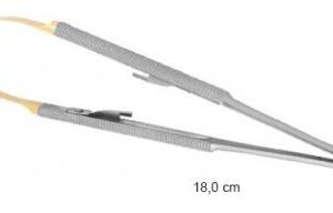 Tűfogó Castroviejo-Gomel TC hajlított 18 cm (20-18)