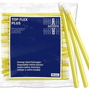 Nyálszívó TOP FLEX PLUS citromsárga 100db (SALEA03-AKZ-YE-C44)