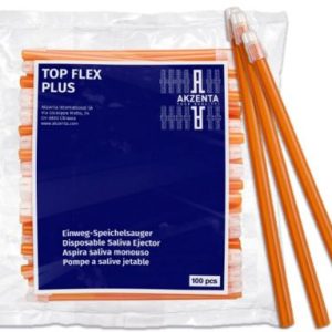 Nyálszívó TOP FLEX PLUS narancs 100db (SALEA03-AKZ-HO-C44)