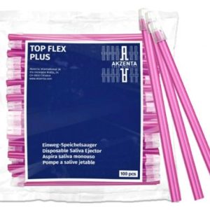 Nyálszívó TOP FLEX PLUS pink/fuchsia 100db (SALEA03-AKZ-FU-C44)