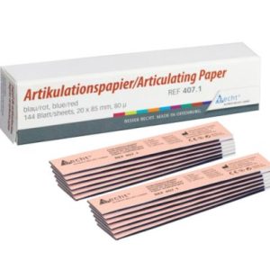 Artikulációs papír 80u Becht I alakú kék/piros (407.1)