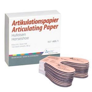 Artikulációs papír 80u Becht U alakú kék (405)