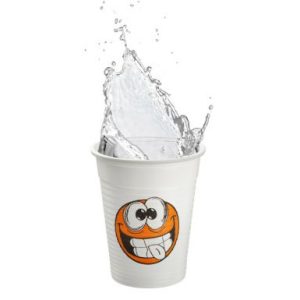Pohár műanyag SMILY citrom / narancs-citrom 50db (CUPAP14-AKZ-SO-L01/SY-L01)