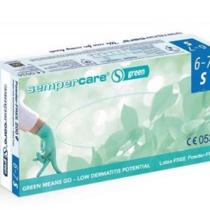 Kesztyű S Nitril Sempercare Green 200db