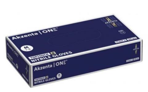 Kesztyű M Nitril Akzenta One kék 100 db (GLOBN51-AKZ-IB-M01)