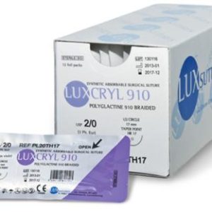 LUXCRYL 910 DS19 19mm 4/0 75 cm Violet (PL40DS19)