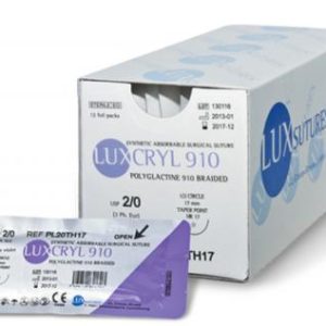 LUXCRYL 910 DS16 16mm 5/0 75 cm Violet (PL50DS16)