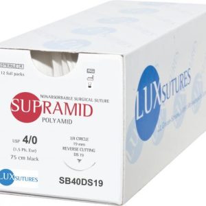 SUPRAMID pseudo monofilament DS16 16mm 4/0 75 cm Black (SB40DS16-75)