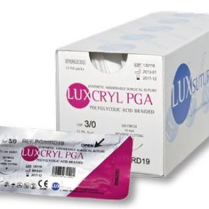 LUXCRYL PGA HR17 17mm 4/0 75 cm Violet (PG40HR17)